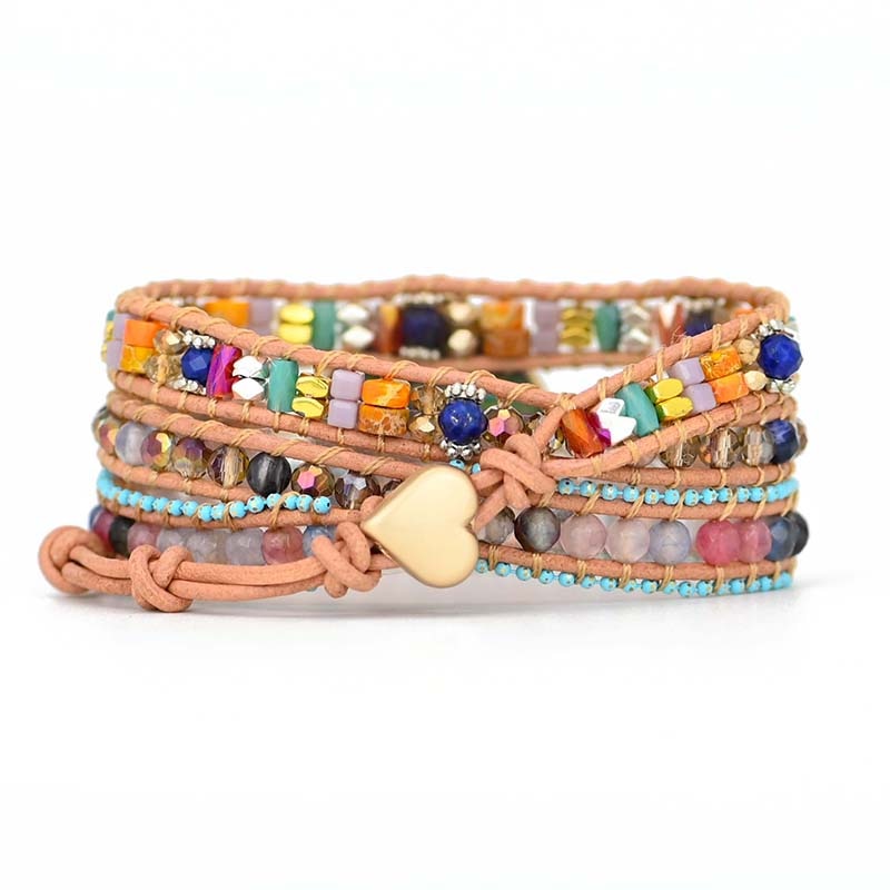Spiritual Rainbow Love Wrap Bracelet - Wrap Bracelets - Pretland | Spiritual Crystals & Jewelry
