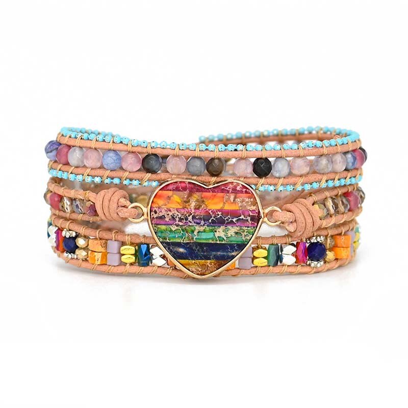 Spiritual Rainbow Love Wrap Bracelet - Wrap Bracelets - Pretland | Spiritual Crystals & Jewelry