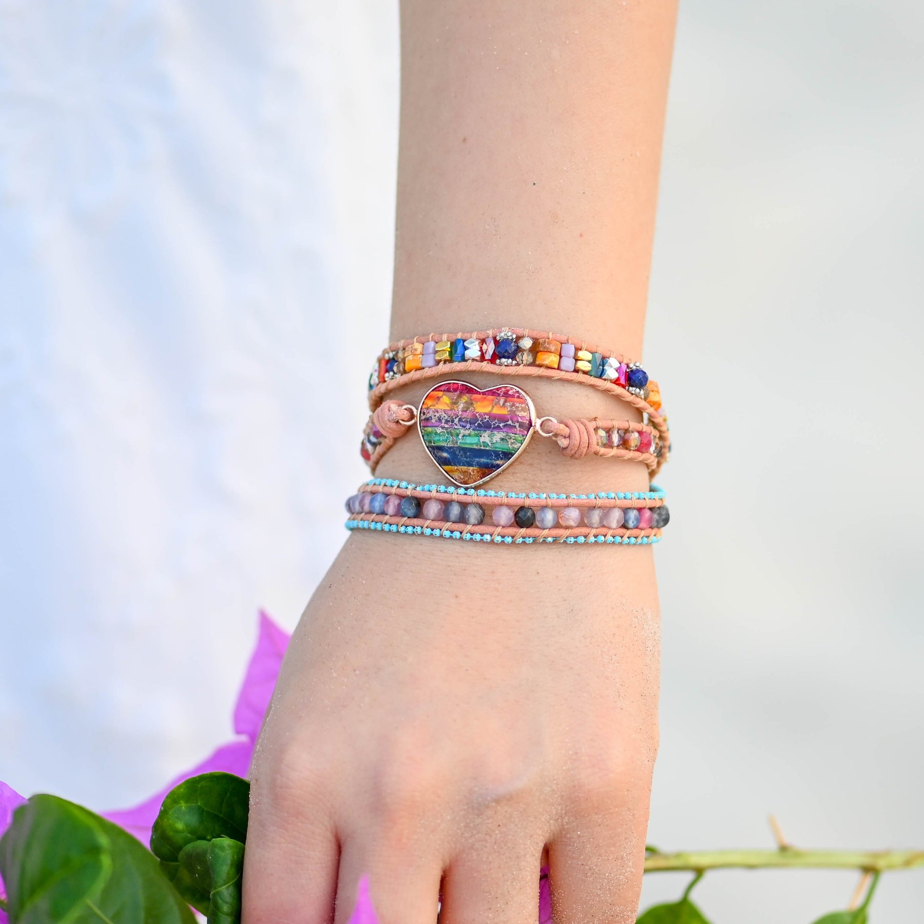 Spiritual Rainbow Love Wrap Bracelet - Wrap Bracelets - Pretland | Spiritual Crystals & Jewelry