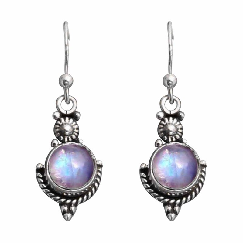 Handicraft Retro Moonstone Earrings - Earrings - Pretland | Spiritual Crystals & Jewelry