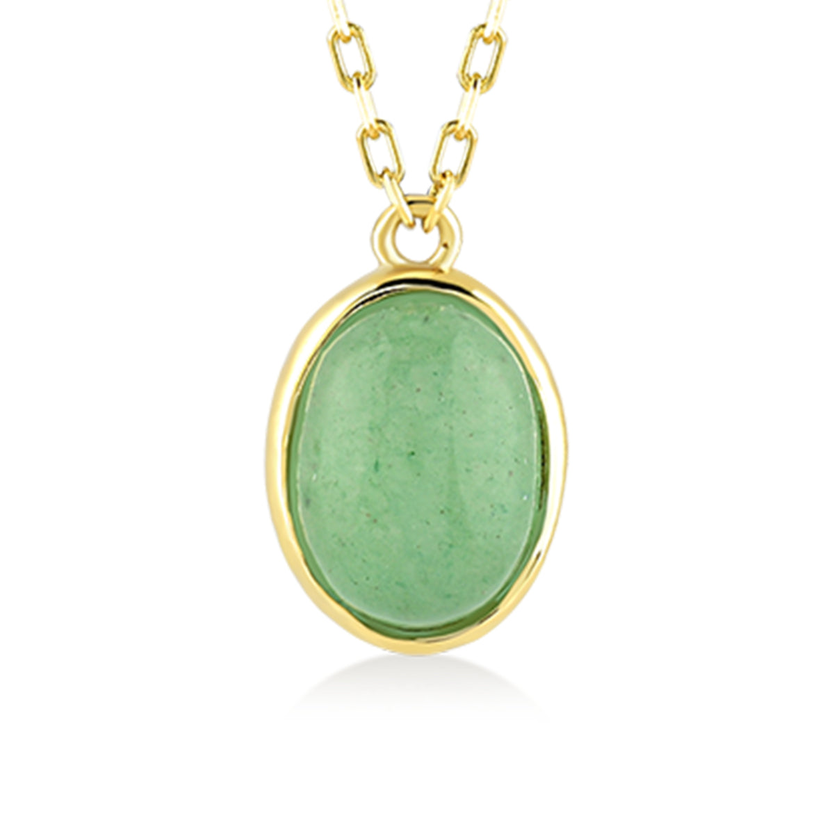 Muschio Aventurine Gold Necklace