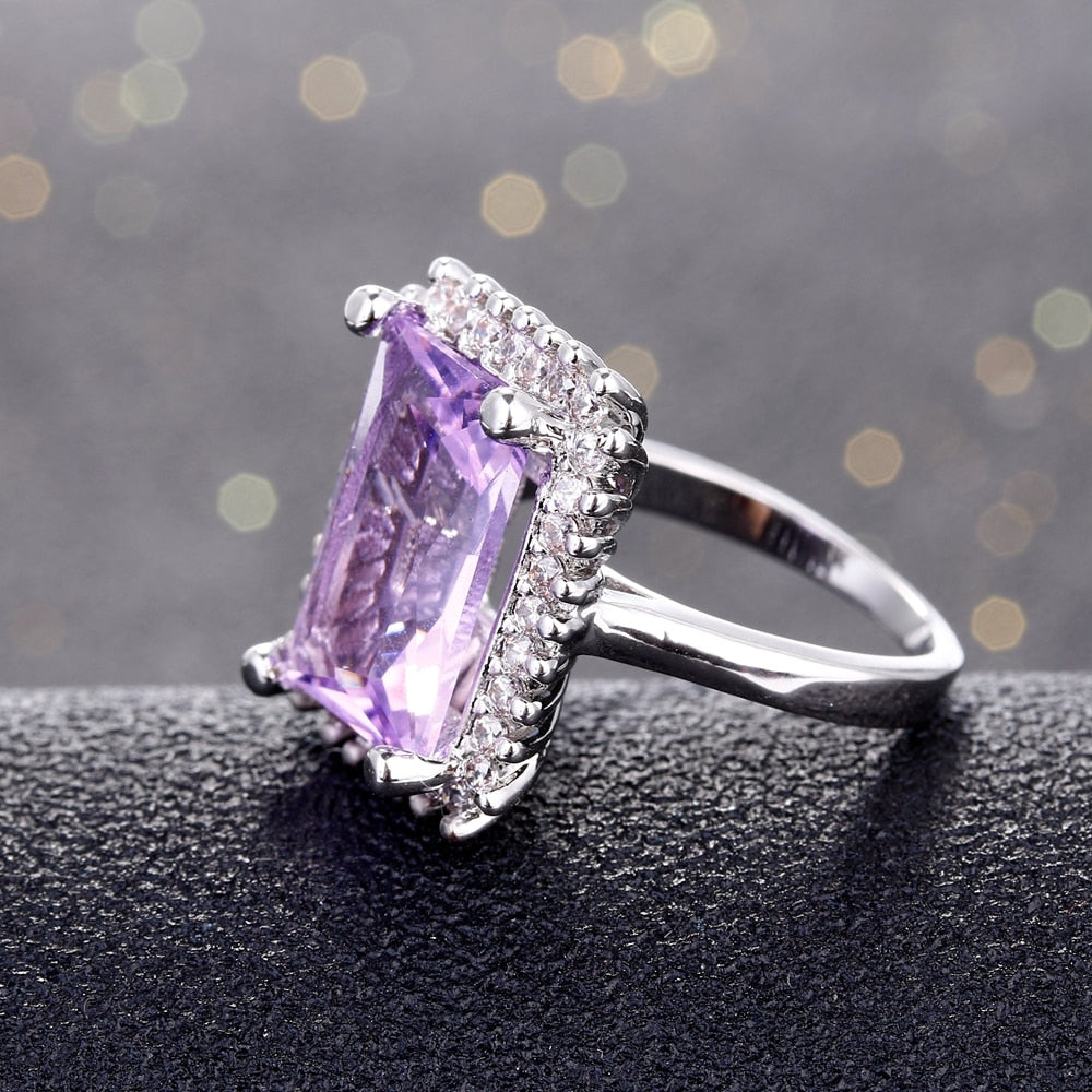 Luxury Zirconia Sterling Silver Ring - Rings - Pretland | Spiritual Crystals & Jewelry