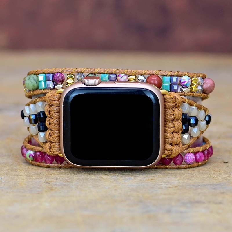 Natural Agate Apple Watch Strap - Apple Watch Straps - Pretland | Spiritual Crystals & Jewelry