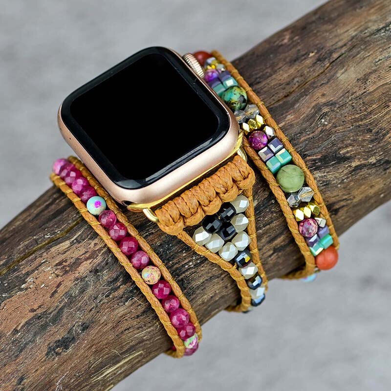 Natural Agate Apple Watch Strap - Apple Watch Straps - Pretland | Spiritual Crystals & Jewelry