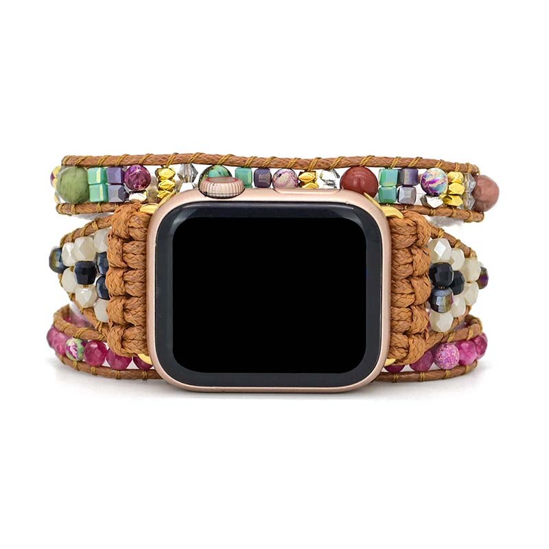 Natural Agate Apple Watch Strap - Apple Watch Straps - Pretland | Spiritual Crystals & Jewelry