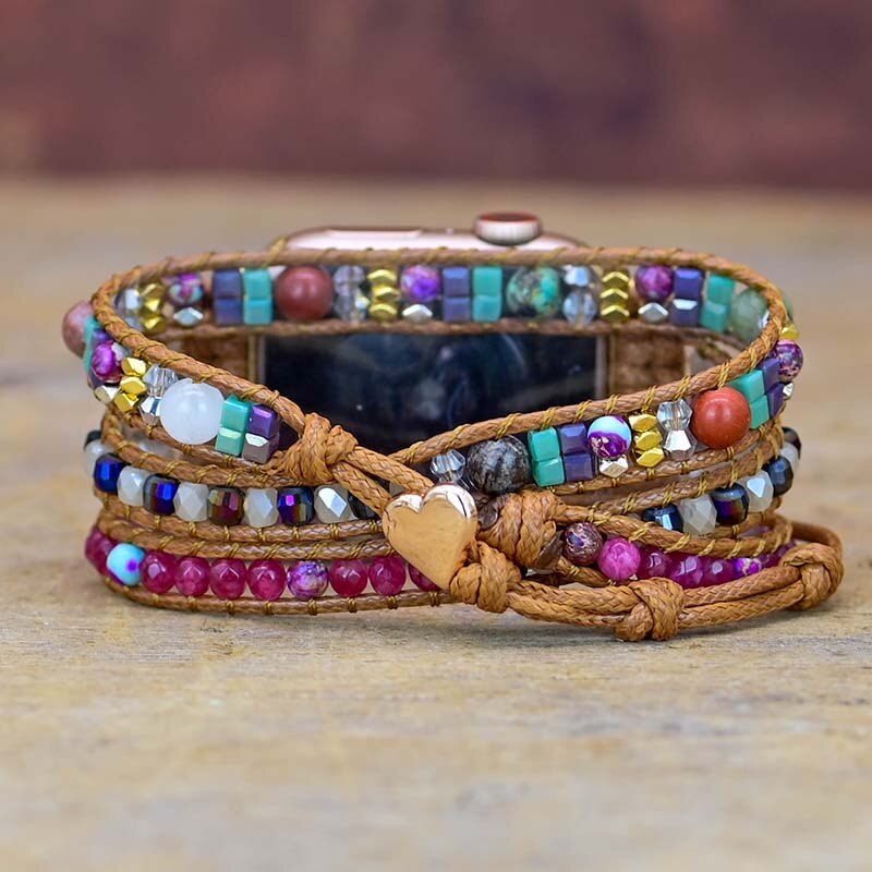 Natural Agate Apple Watch Strap - Apple Watch Straps - Pretland | Spiritual Crystals & Jewelry