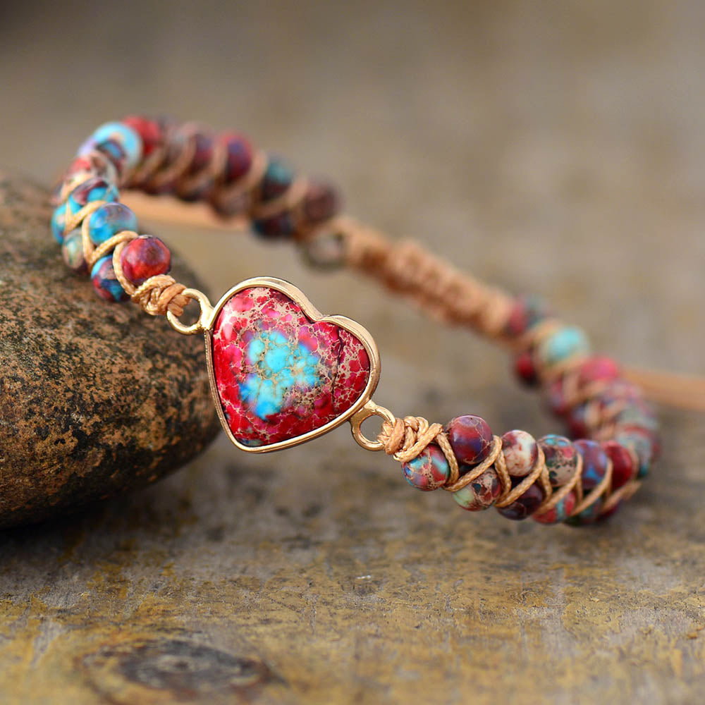 Spiritual Happiness Jasper Bracelet - Bracelets - Pretland | Spiritual Crystals & Jewelry