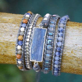 Aura Blue Topaz Bracelet - Wrap Bracelets - Pretland | Spiritual Crystals & Jewelry
