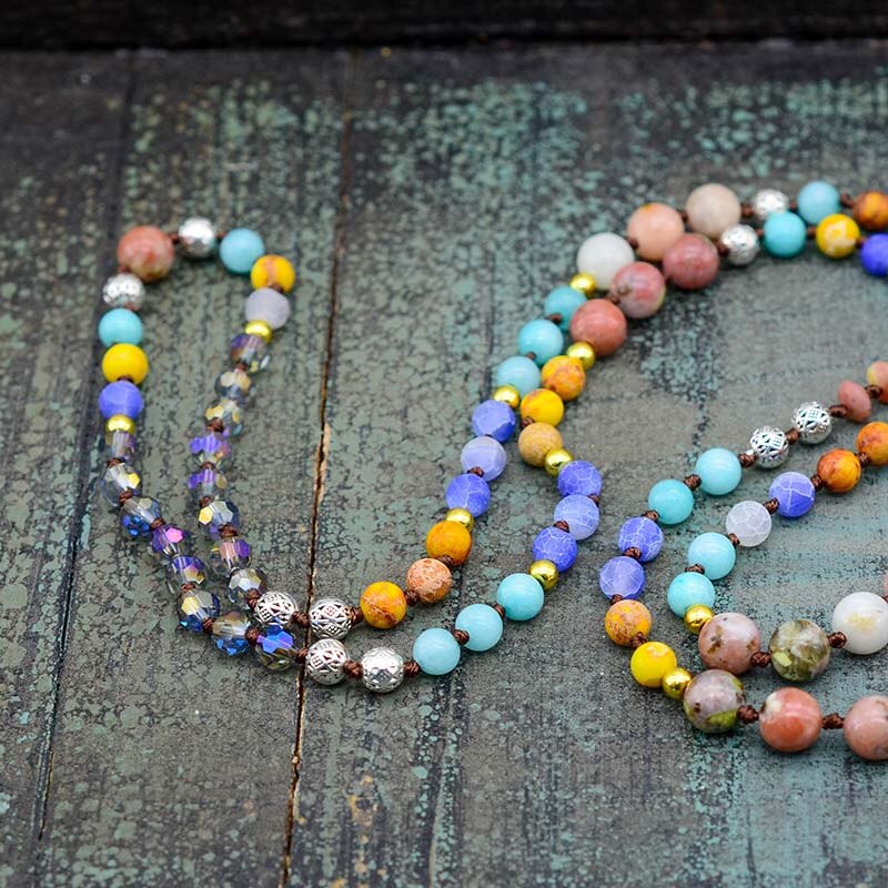 Natural Beads Knot Necklace - Necklaces - Pretland | Spiritual Crystals & Jewelry