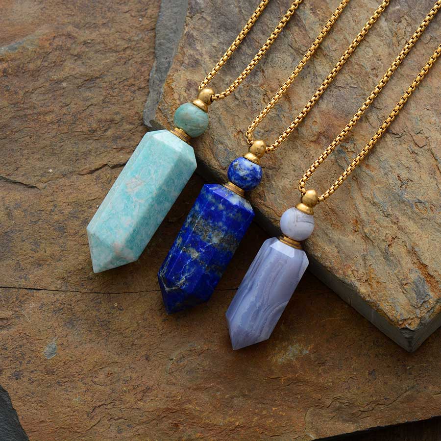 Handmade Crystal Perfume Bottle Necklace - Necklaces - Pretland | Spiritual Crystals & Jewelry