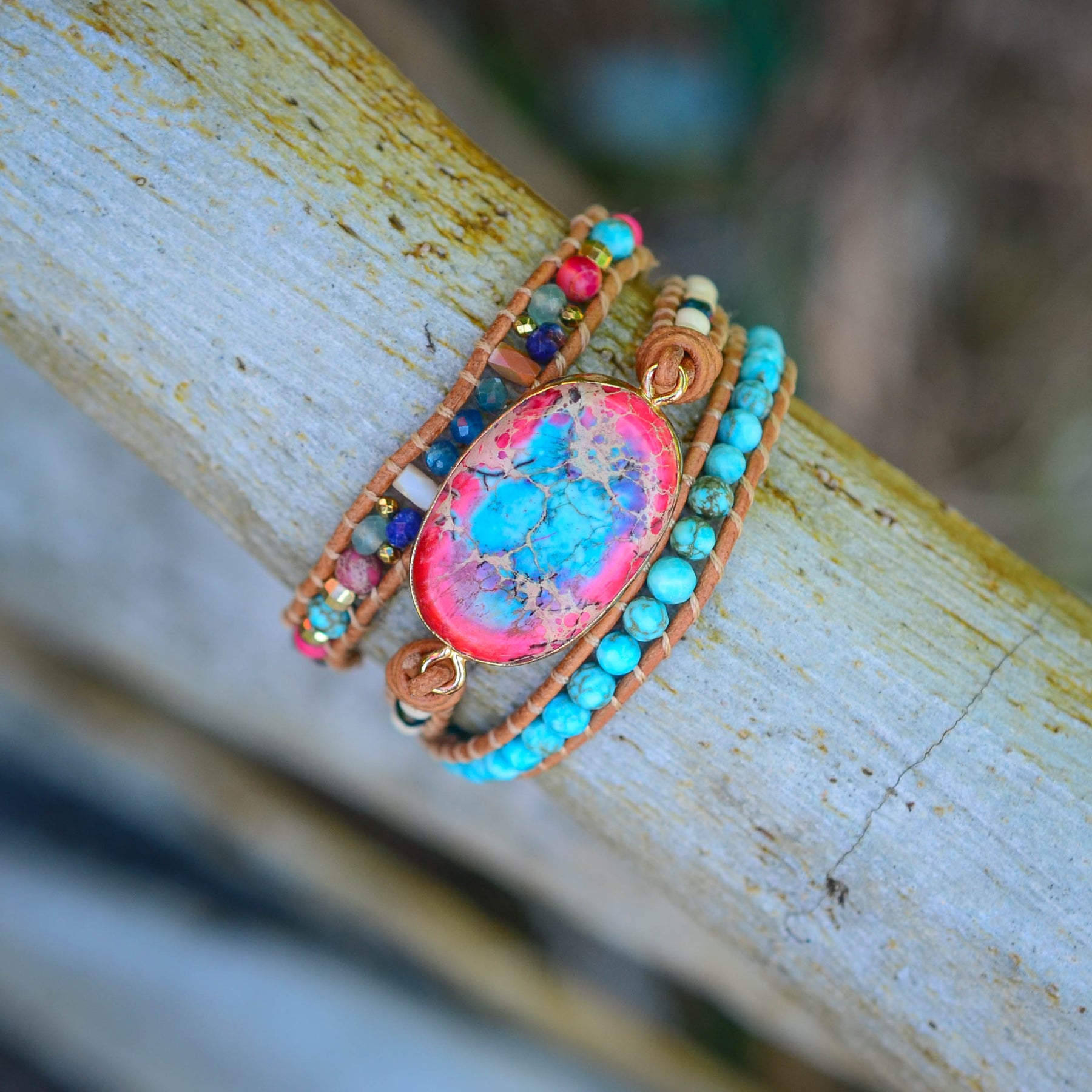 Handmade Spirit Turquoise Energy Bracelet - Wrap Bracelets - Pretland | Spiritual Crystals & Jewelry