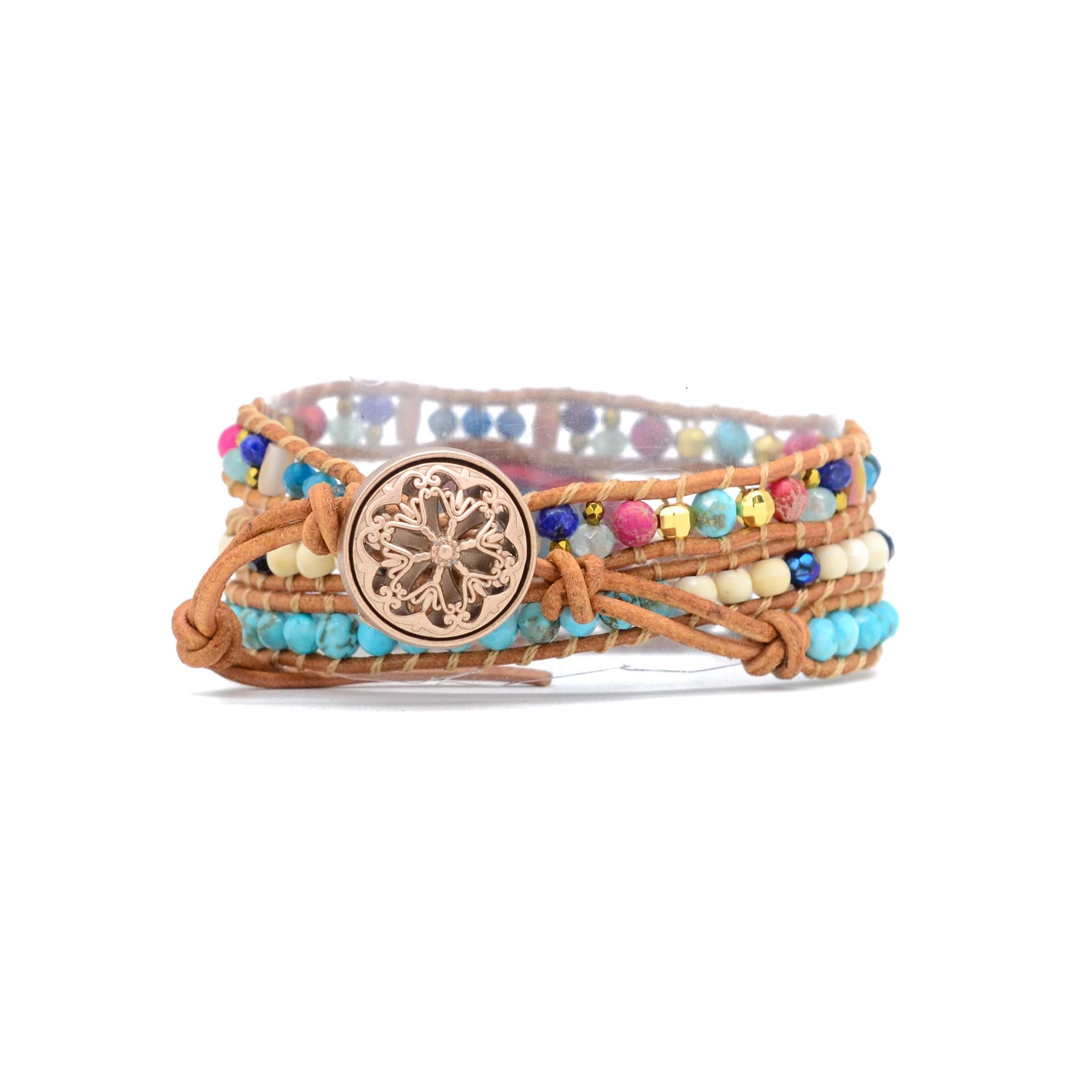 Handmade Spirit Turquoise Energy Bracelet - Wrap Bracelets - Pretland | Spiritual Crystals & Jewelry