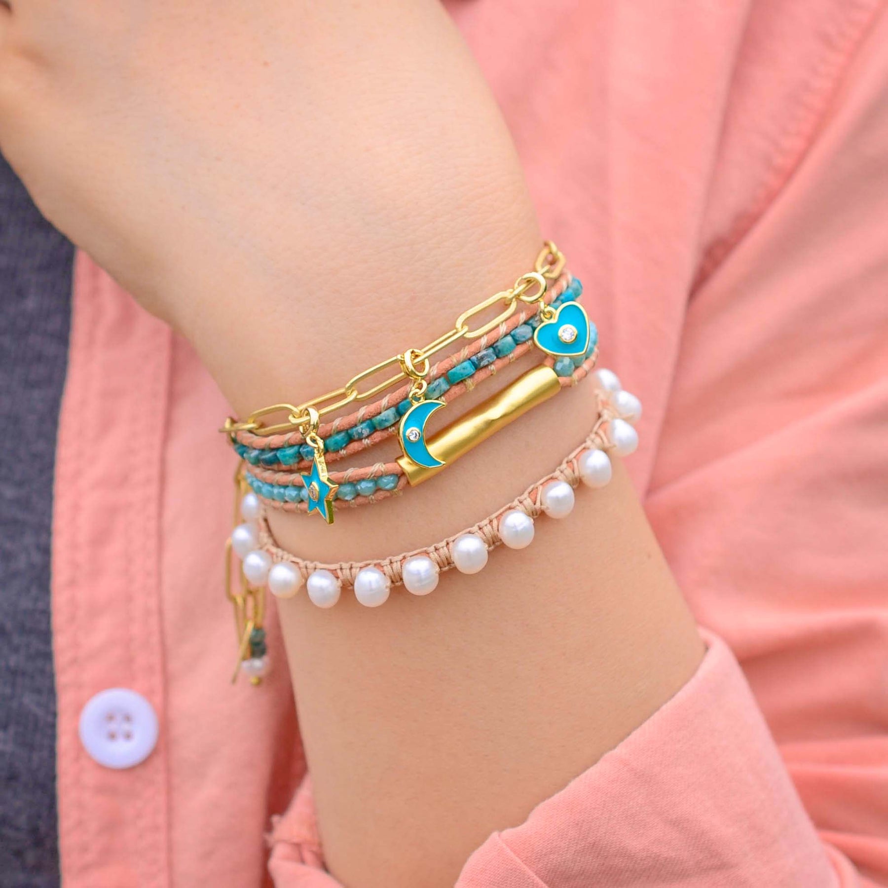 River of Pearls Wrap Bracelet - Wrap Bracelets - Pretland | Spiritual Crystals & Jewelry