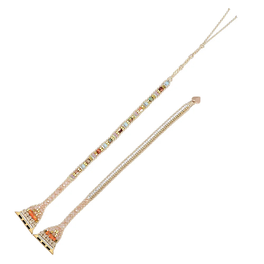 Elegant Boho Hematite Apple Watch Strap