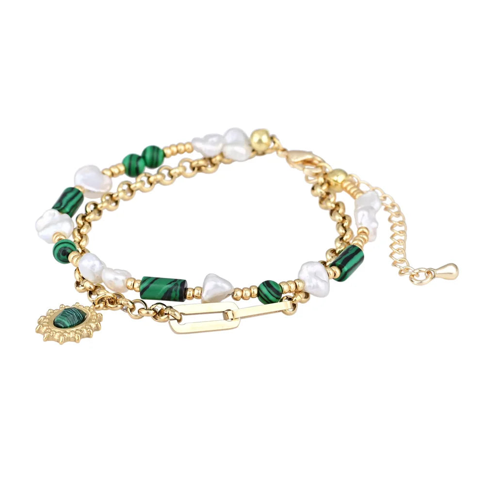 Spiritual Malachite Stone Chain Bracelet