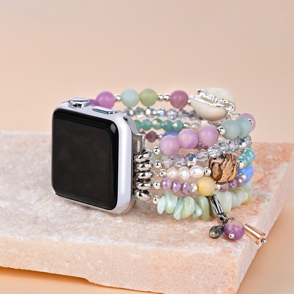 Colorful Natural Hematite Elastic Watch Strap - Watch Straps - Pretland | Spiritual Crystals & Jewelry