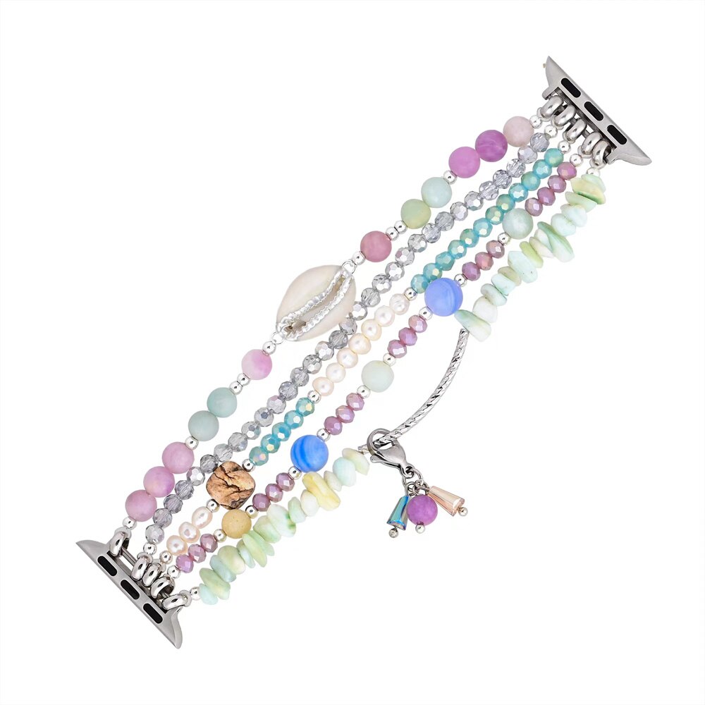 Colorful Natural Hematite Elastic Watch Strap - Watch Straps - Pretland | Spiritual Crystals & Jewelry