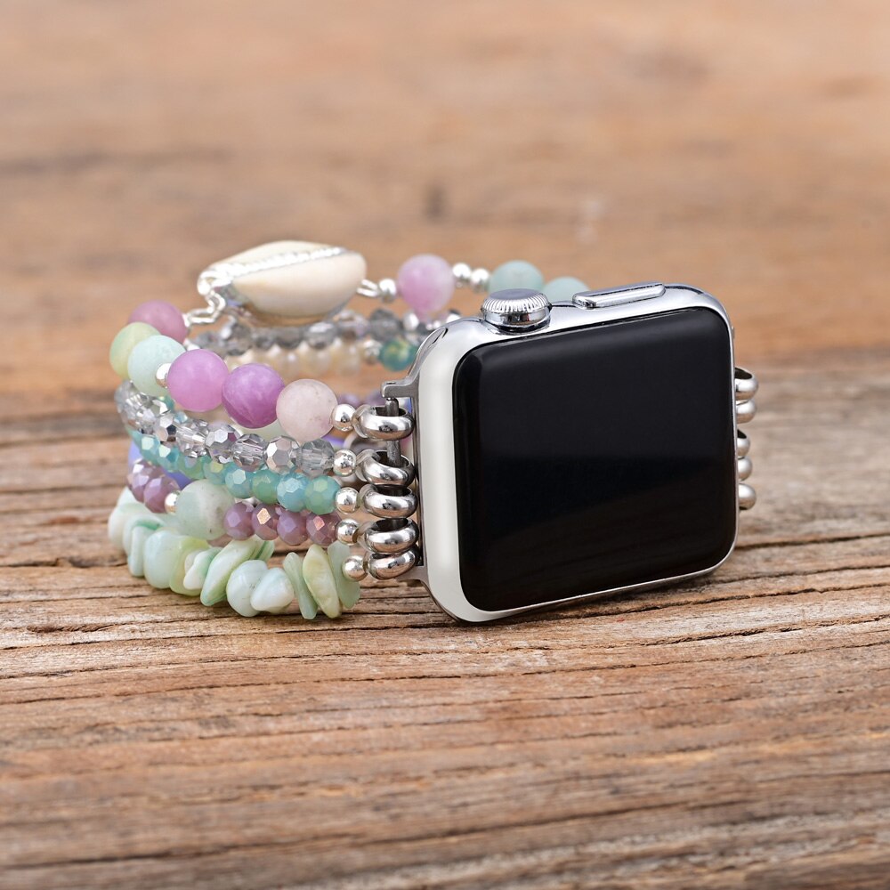 Colorful Natural Hematite Elastic Watch Strap - Watch Straps - Pretland | Spiritual Crystals & Jewelry