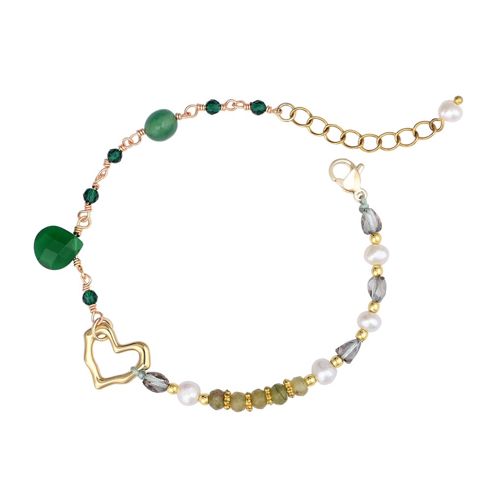 Stylish Heart Green Aventurine Bracelet - Bracelets - Pretland | Spiritual Crystals & Jewelry