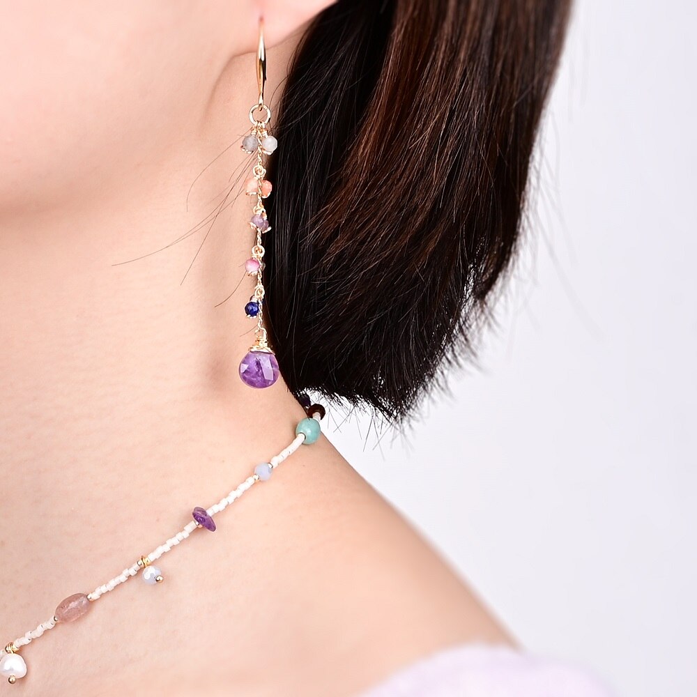 Bohemia Natural Stone Earrings - Earrings - Pretland | Spiritual Crystals & Jewelry