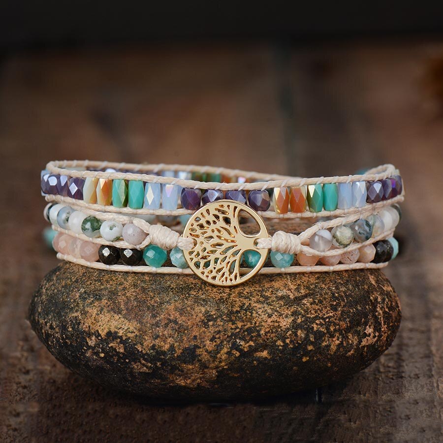 Tree of Life Vegan Bracelet - Wrap Bracelets - Pretland | Spiritual Crystals & Jewelry