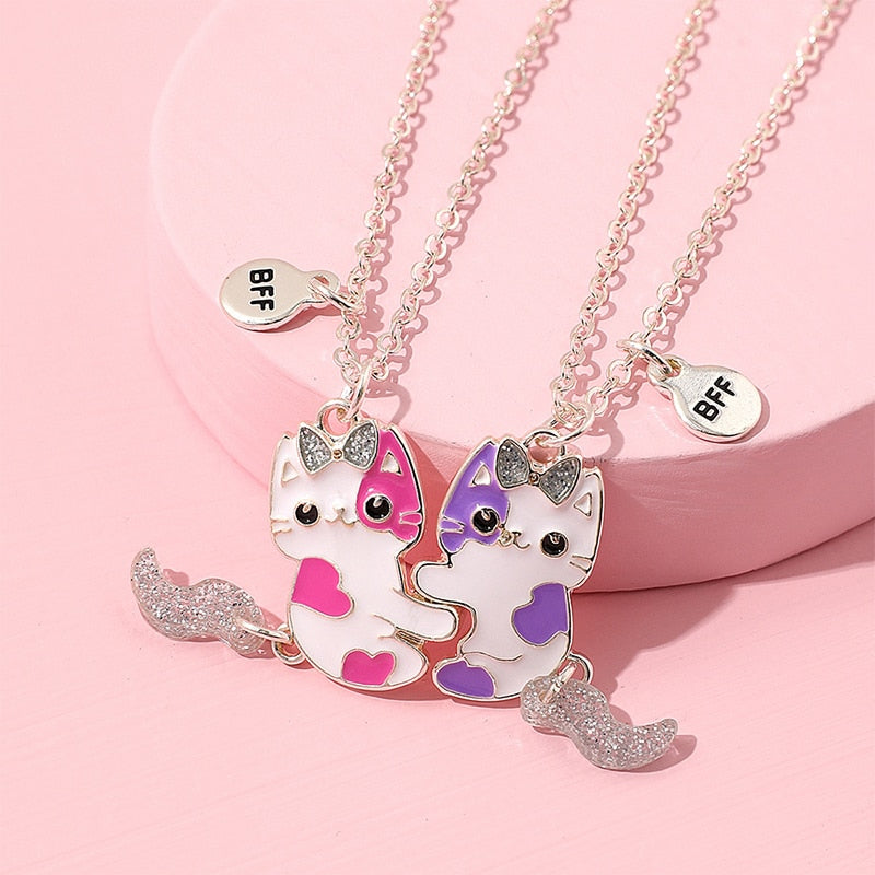 Cute Best Friend Cats Necklaces - Necklaces - Pretland | Spiritual Crystals & Jewelry