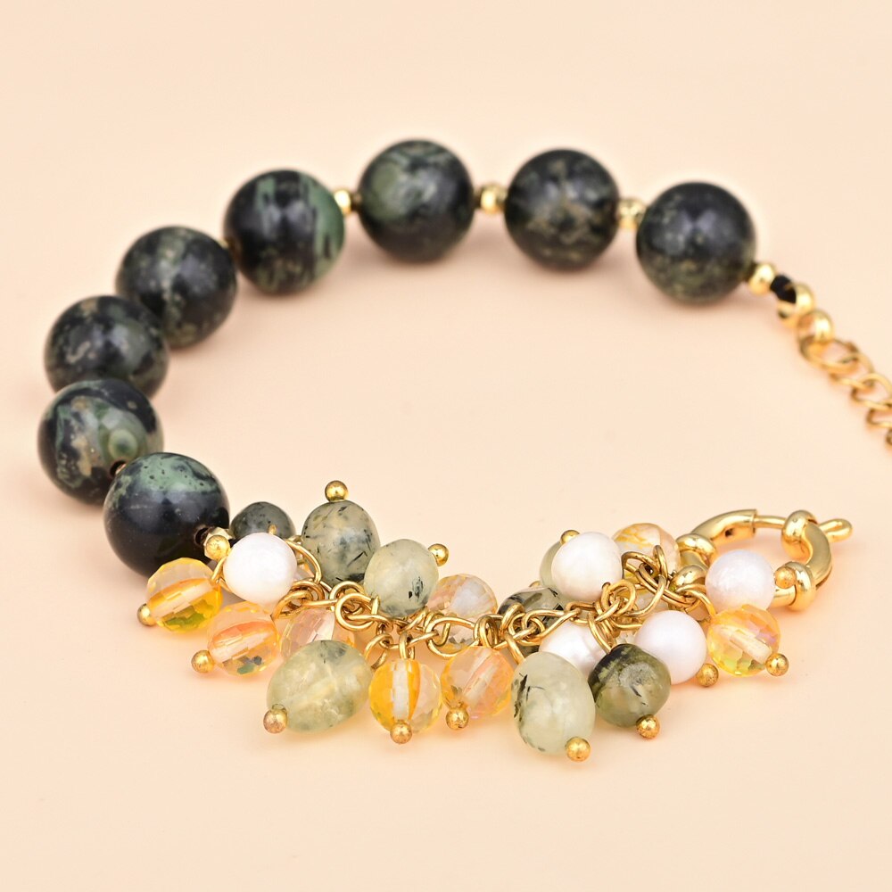 Retro Design Black Onyx Flowing Bracelet - Bracelets - Pretland | Spiritual Crystals & Jewelry