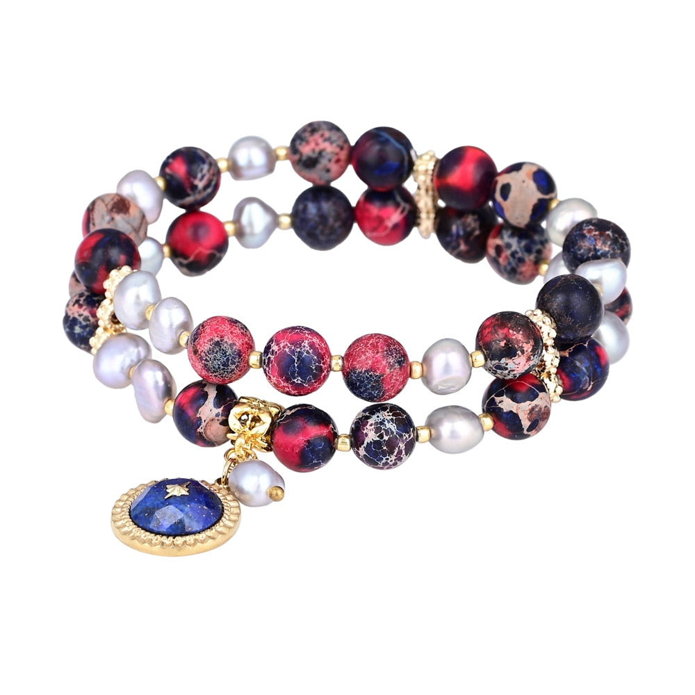Retro Natural Jasper Bracelet - Bracelets - Pretland | Spiritual Crystals & Jewelry