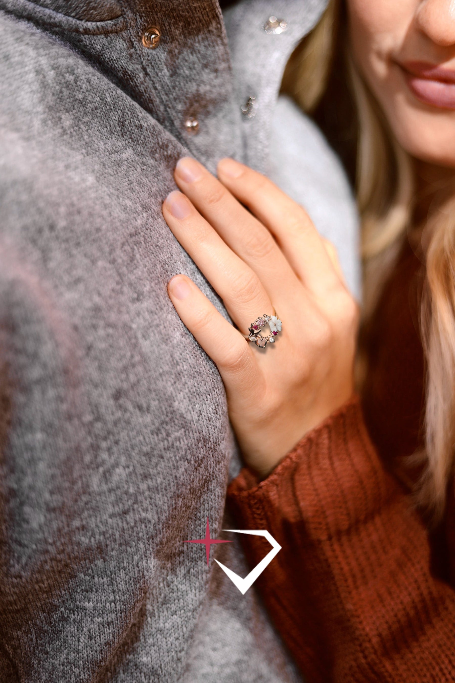 Spring Joy Rose Quartz Ring - Rings - Pretland | Spiritual Crystals & Jewelry