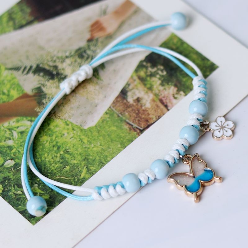 Blue Butterfly Charm Bracelet - Bracelets - Pretland | Spiritual Crystals & Jewelry