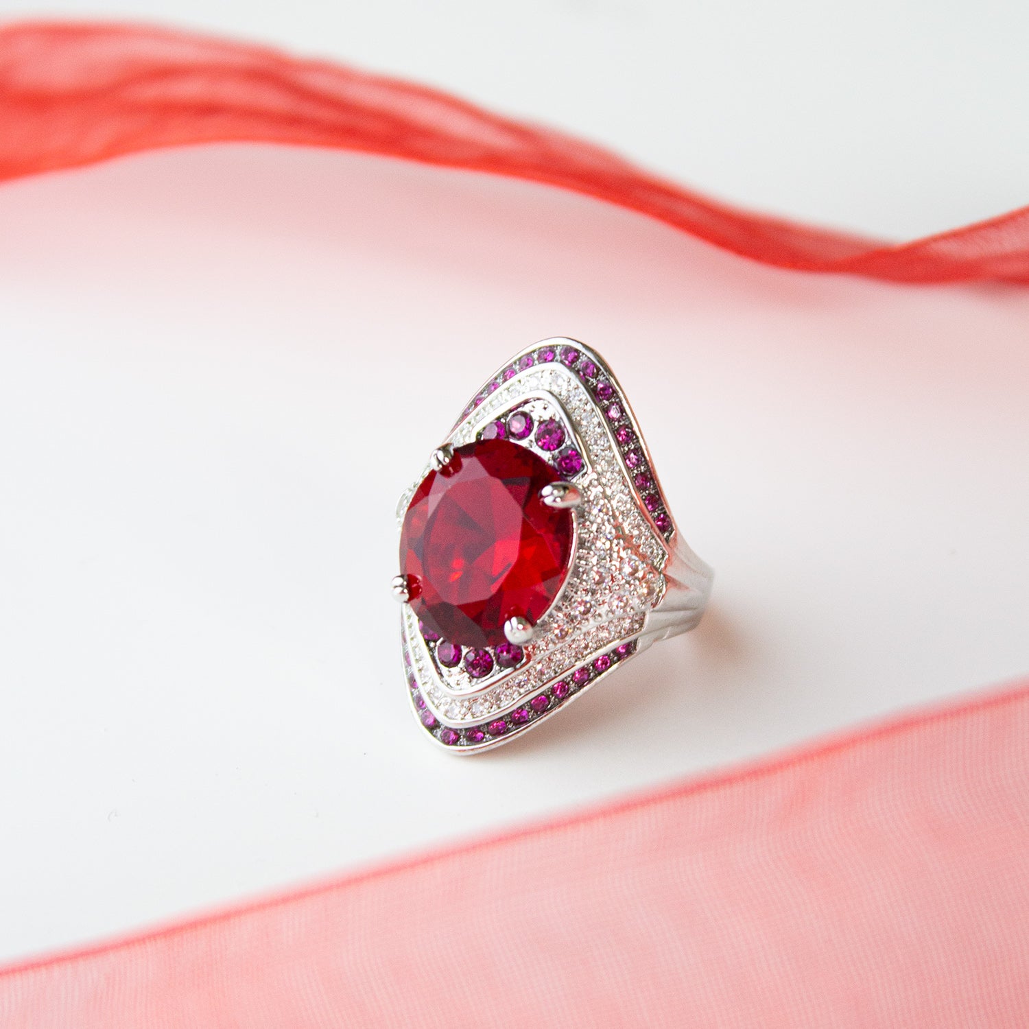 Royal Ruby 925 Sterling Silver Ring - Rings - Pretland | Spiritual Crystals & Jewelry