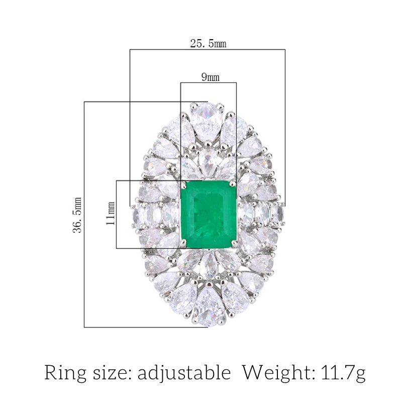 Royal Emerald Adjustable Ring