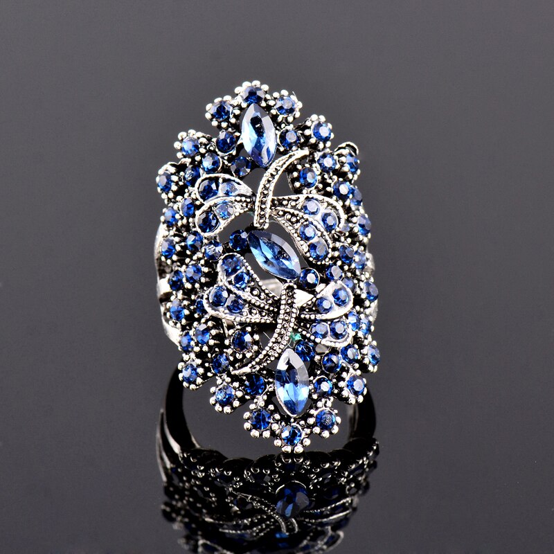 Vintage Rhinestone Dragonfly Ring