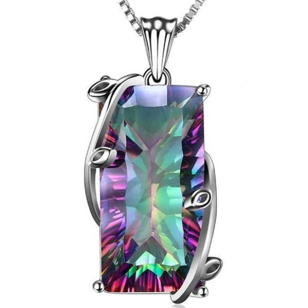 Rainbow Amethyst Sterling Silver Necklace - Necklaces - Pretland | Spiritual Crystals & Jewelry