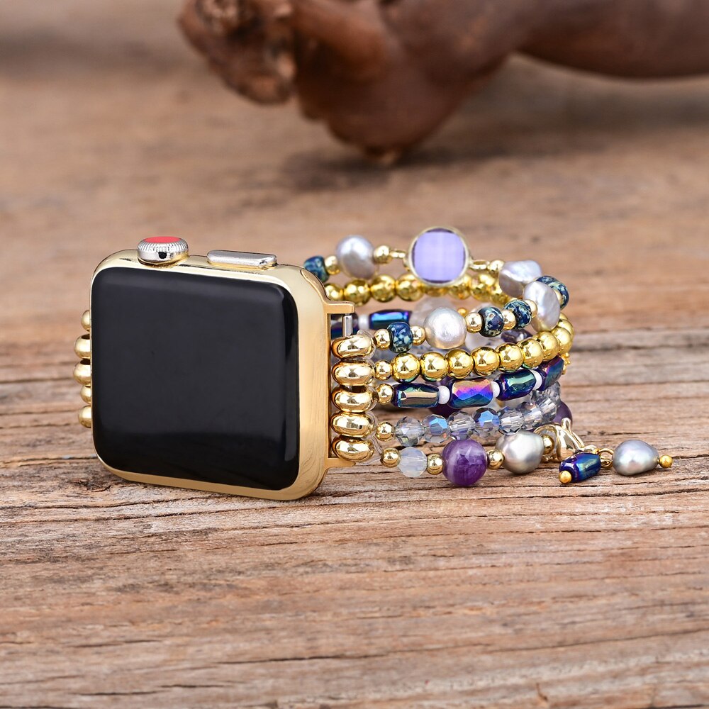 Spiritual Amethyst Elastic Watch Strap - Watch Straps - Pretland | Spiritual Crystals & Jewelry