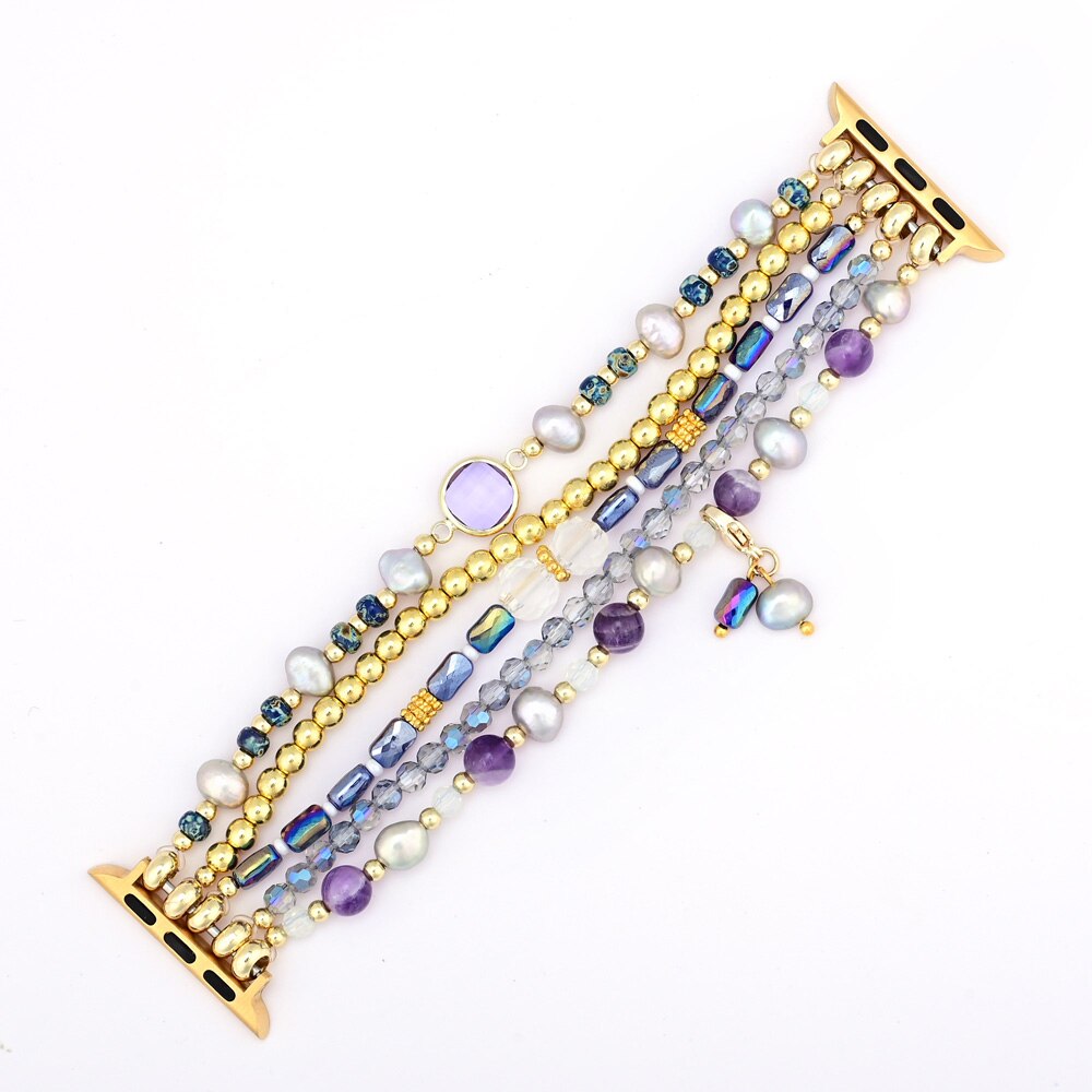 Spiritual Amethyst Elastic Watch Strap - Watch Straps - Pretland | Spiritual Crystals & Jewelry