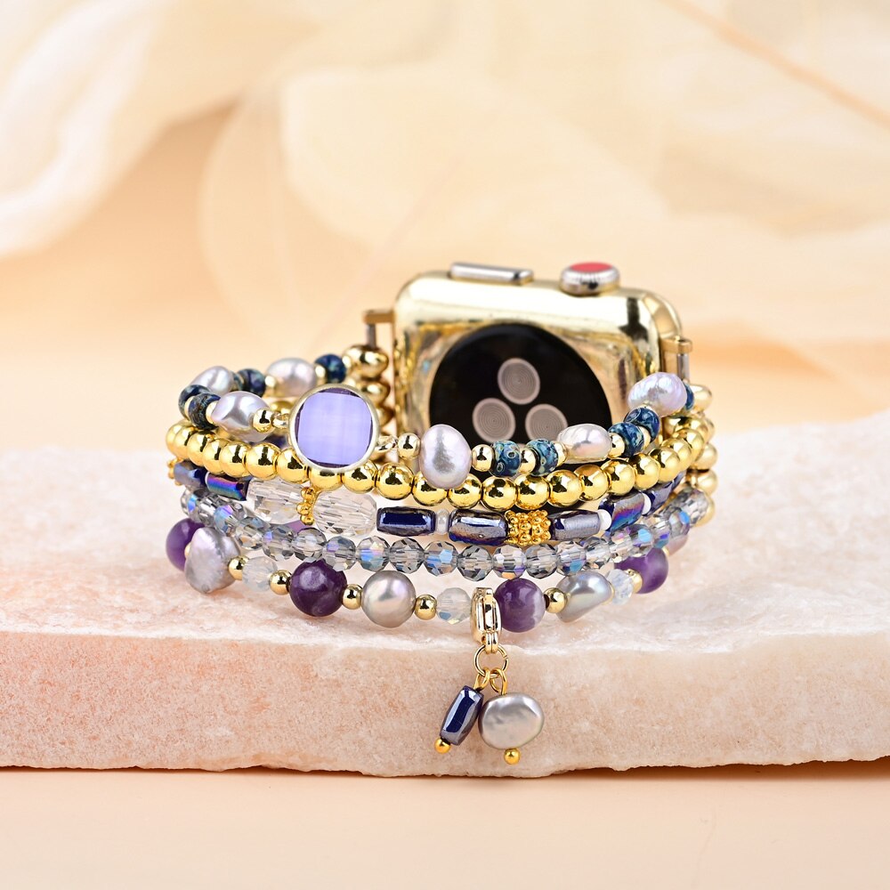 Spiritual Amethyst Elastic Watch Strap - Watch Straps - Pretland | Spiritual Crystals & Jewelry