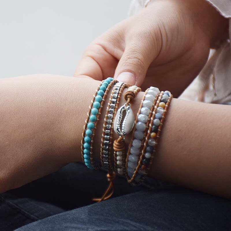 Spiritual Shell Bracelet - Wrap Bracelets - Pretland | Spiritual Crystals & Jewelry
