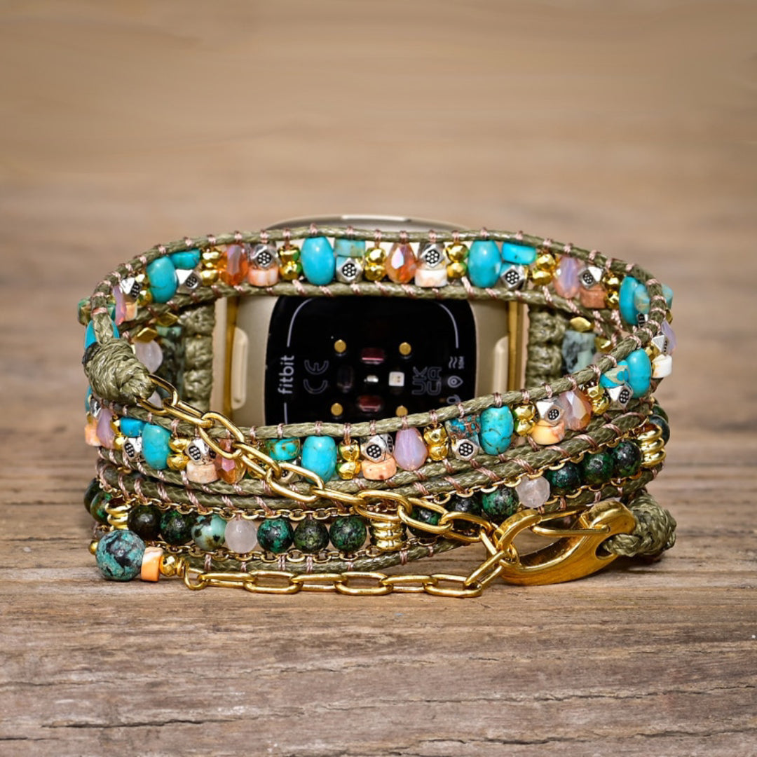 Stylish Turquoise Stone Fitbit Watch Strap - Fitbit Watch Straps - Pretland | Spiritual Crystals & Jewelry
