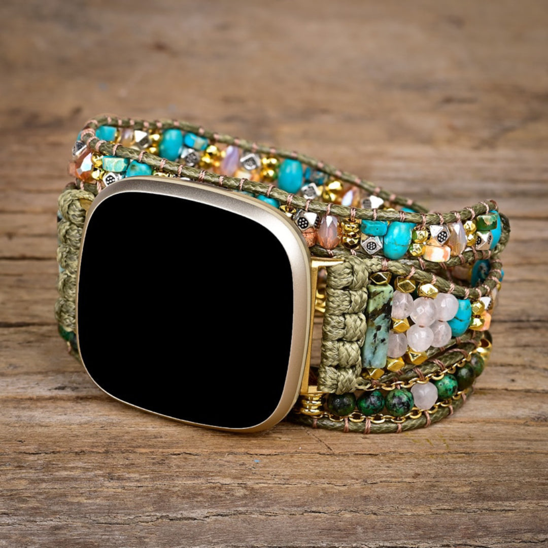 Stylish Turquoise Stone Fitbit Watch Strap - Fitbit Watch Straps - Pretland | Spiritual Crystals & Jewelry