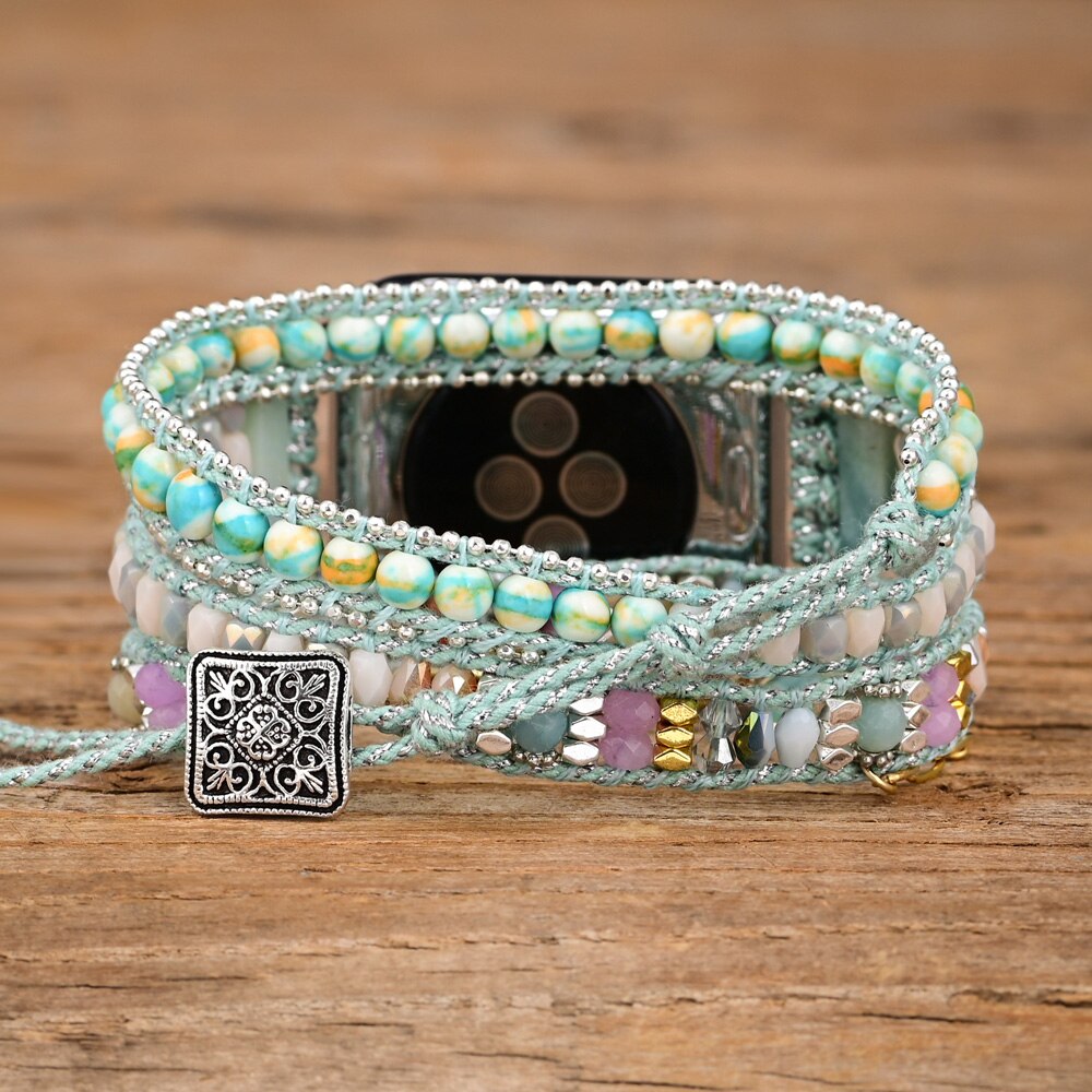 Stylish Turquoise Stone Apple Watch Strap - Apple Watch Straps - Pretland | Spiritual Crystals & Jewelry