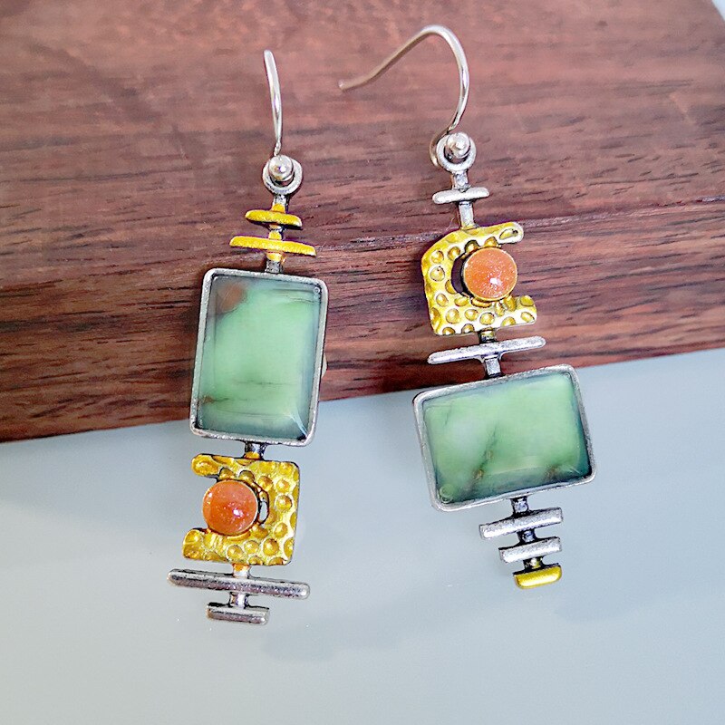 Turquoise Dangle Earrings - Earrings - Pretland | Spiritual Crystals & Jewelry