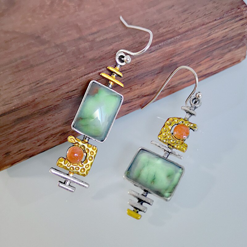 Turquoise Dangle Earrings - Earrings - Pretland | Spiritual Crystals & Jewelry
