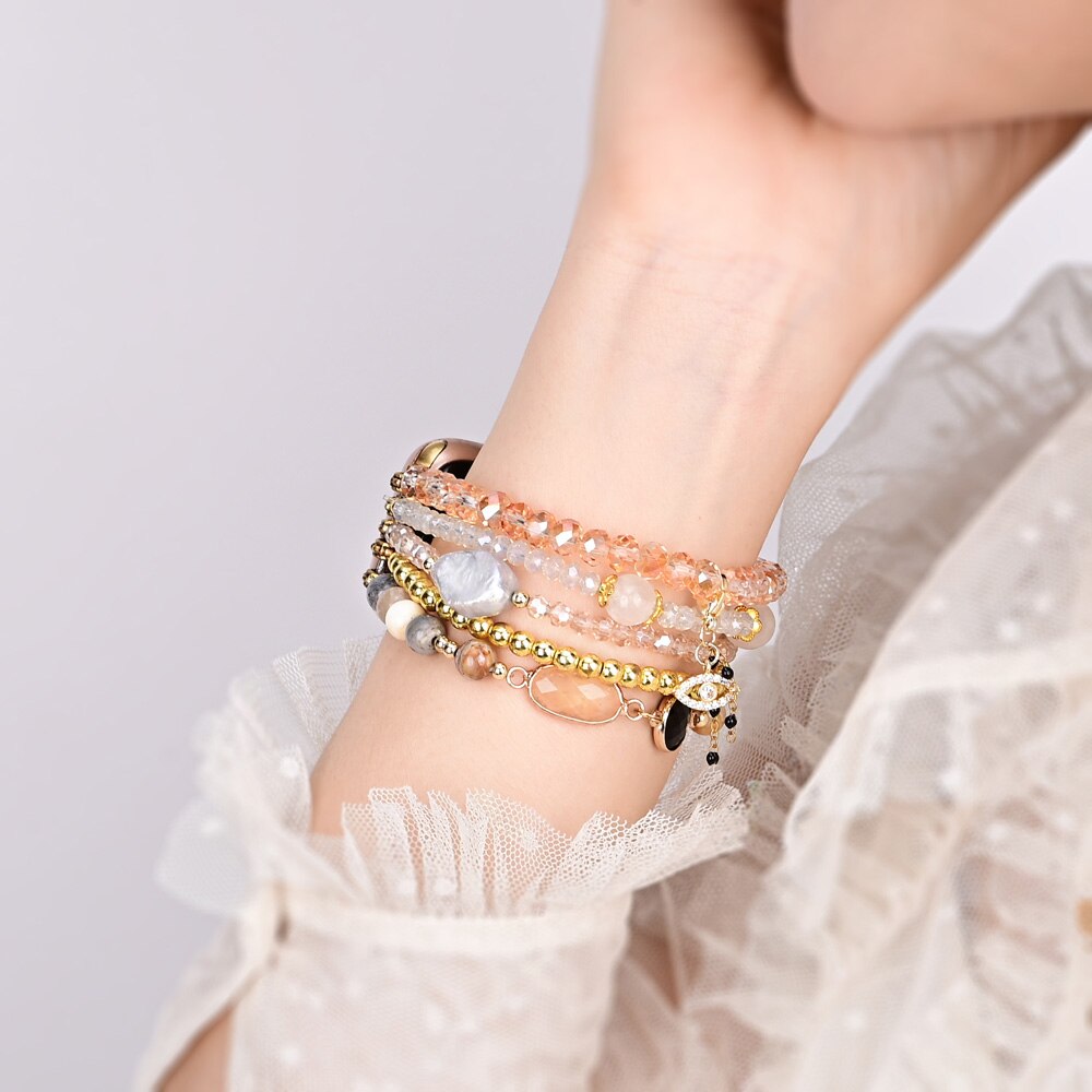 Retro Topaz Elastic Watch Strap - Watch Straps - Pretland | Spiritual Crystals & Jewelry