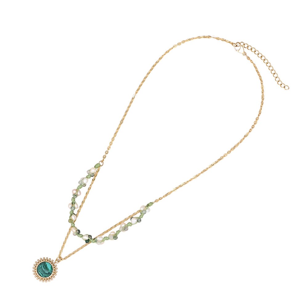 Boho Elegant Malachite Necklace - Necklaces - Pretland | Spiritual Crystals & Jewelry