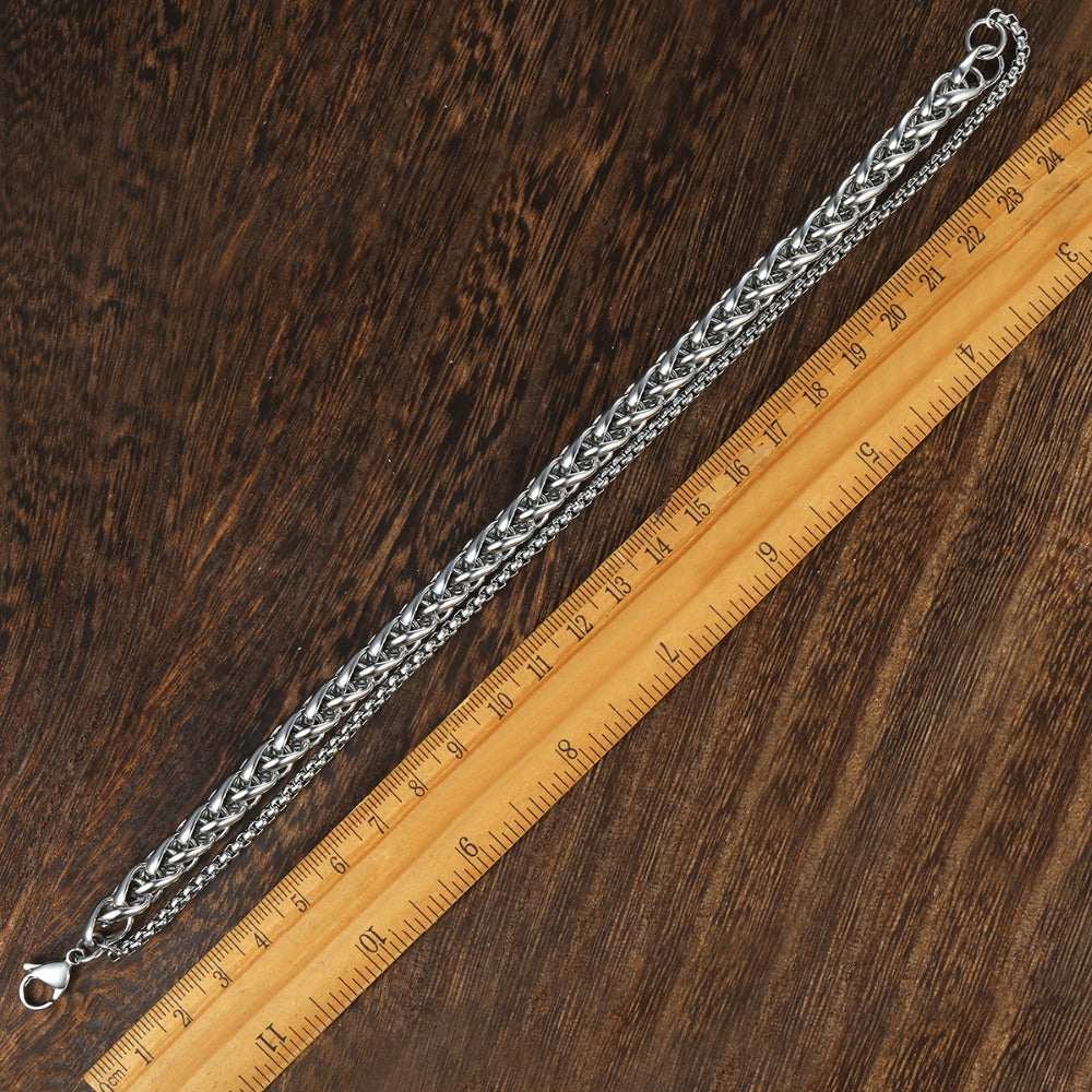 Warrior Steel Chain Bracelet - Bracelets - Pretland | Spiritual Crystals & Jewelry