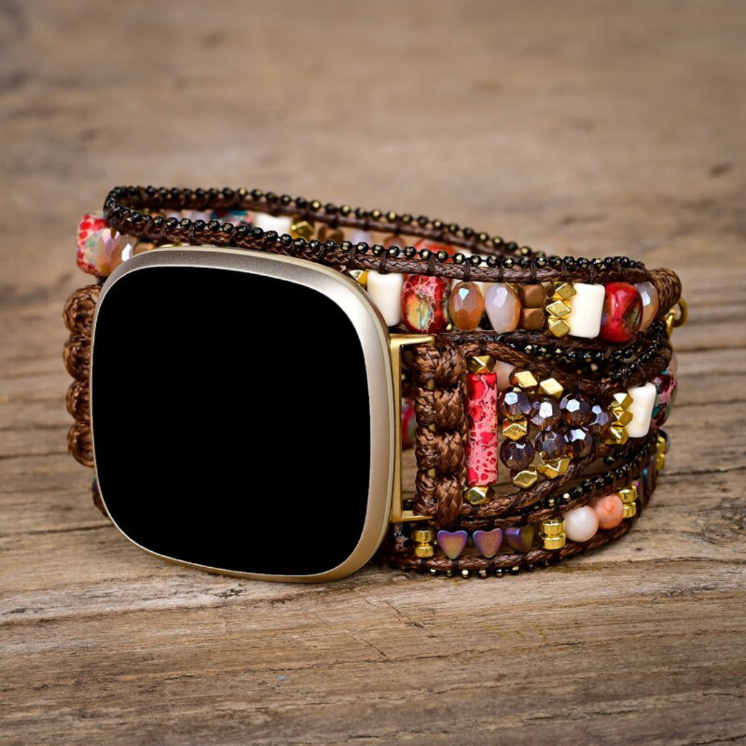Unique Natural Jasper Fitbit Watch Strap - Fitbit Watch Straps - Pretland | Spiritual Crystals & Jewelry
