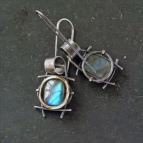 Inspiring Labradorite Drop Earrings - Earrings - Pretland | Spiritual Crystals & Jewelry