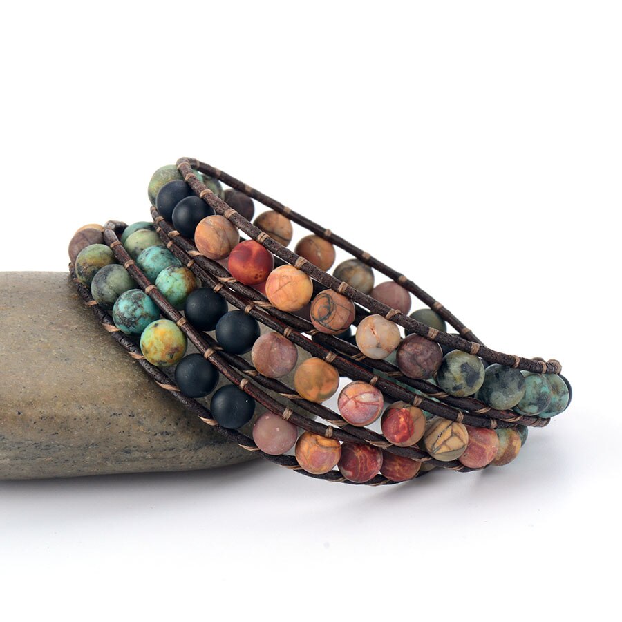 Gorgeous "Love" Leather Wrap Bracelet - Wrap Bracelets - Pretland | Spiritual Crystals & Jewelry