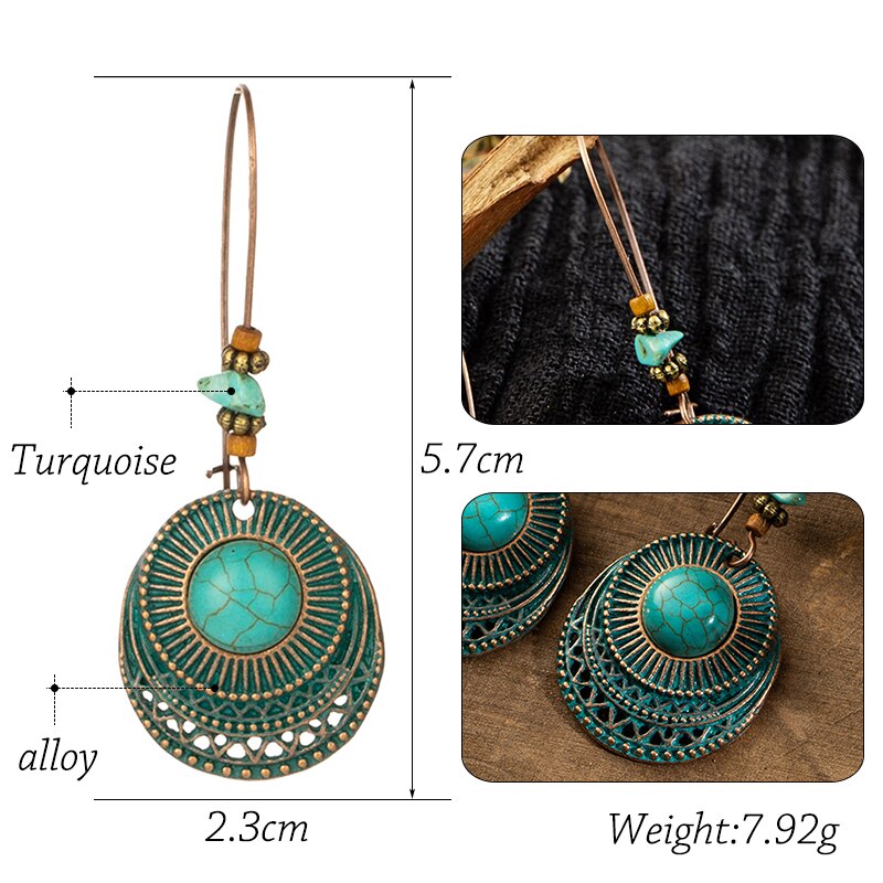 Turquoise Tide Earrings - Earrings - Pretland | Spiritual Crystals & Jewelry